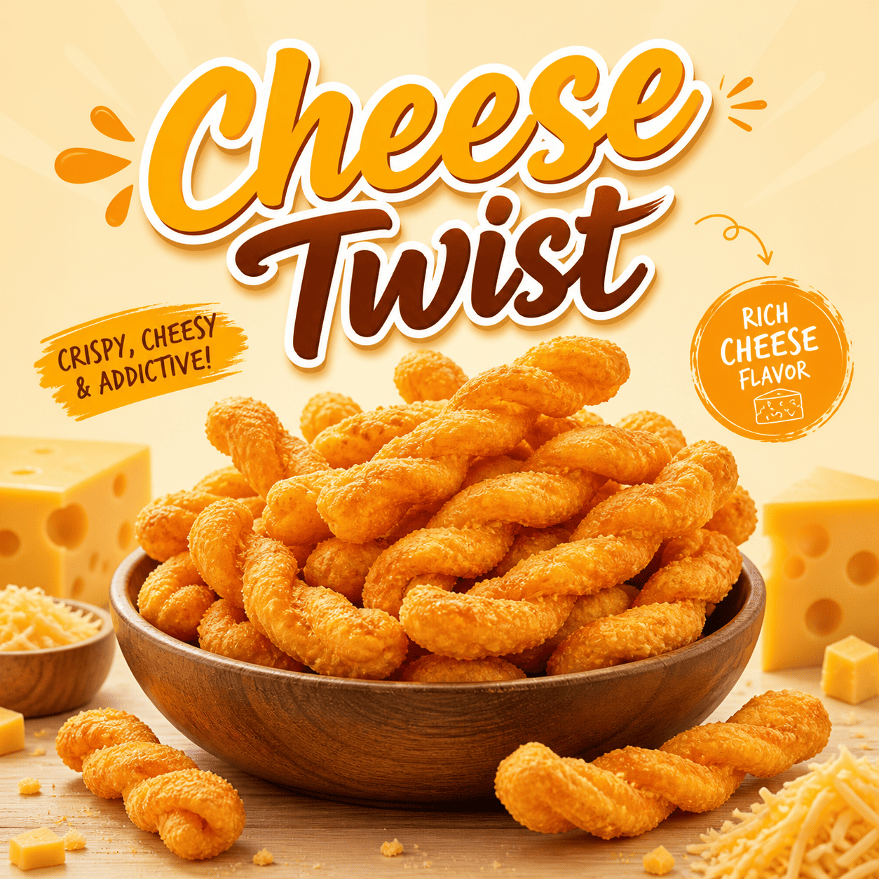 Cheese Twist dari Thirty Three Brew dengan tampilan clean dan modern